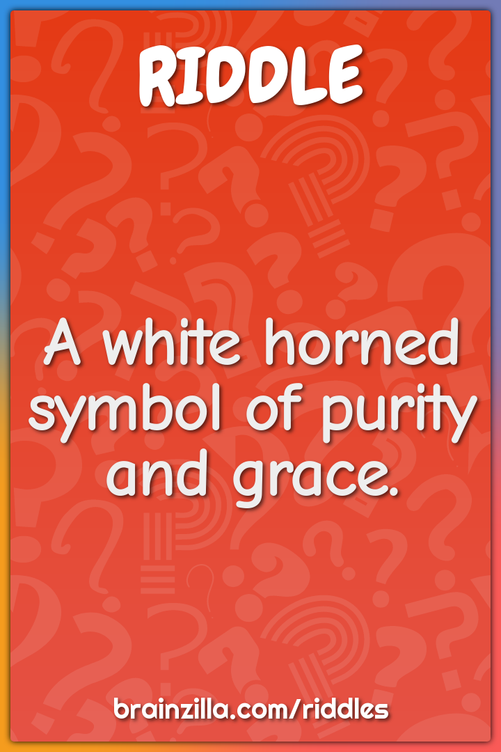 A white horned symbol of purity and grace.