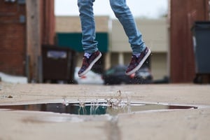 Jumping in Puddle