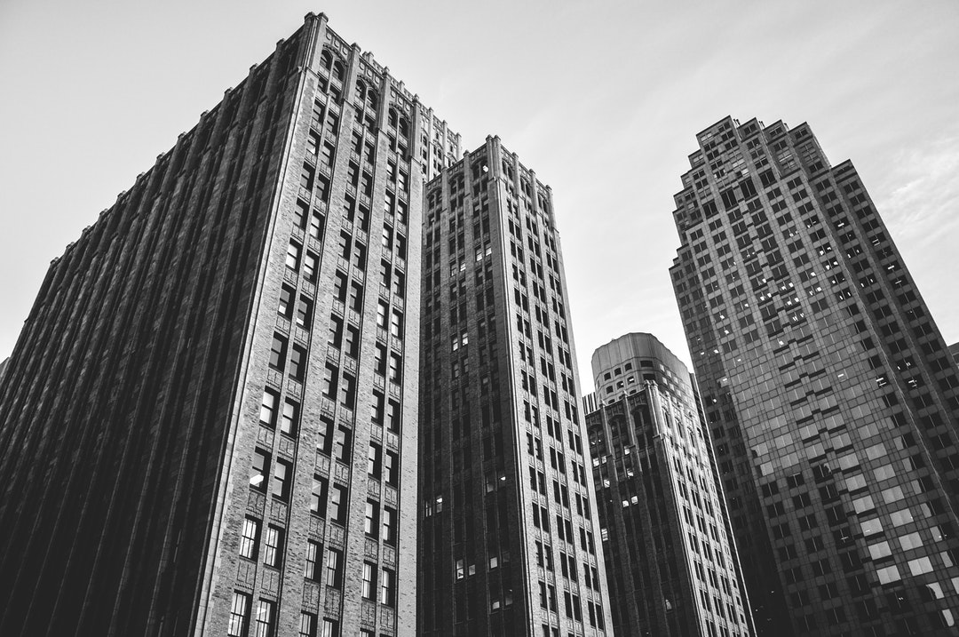Black and White Buildings