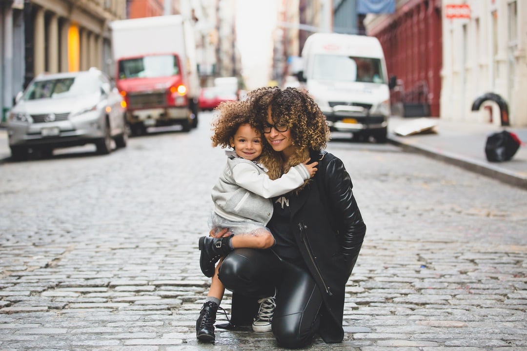 Mother and Daughter in the Street