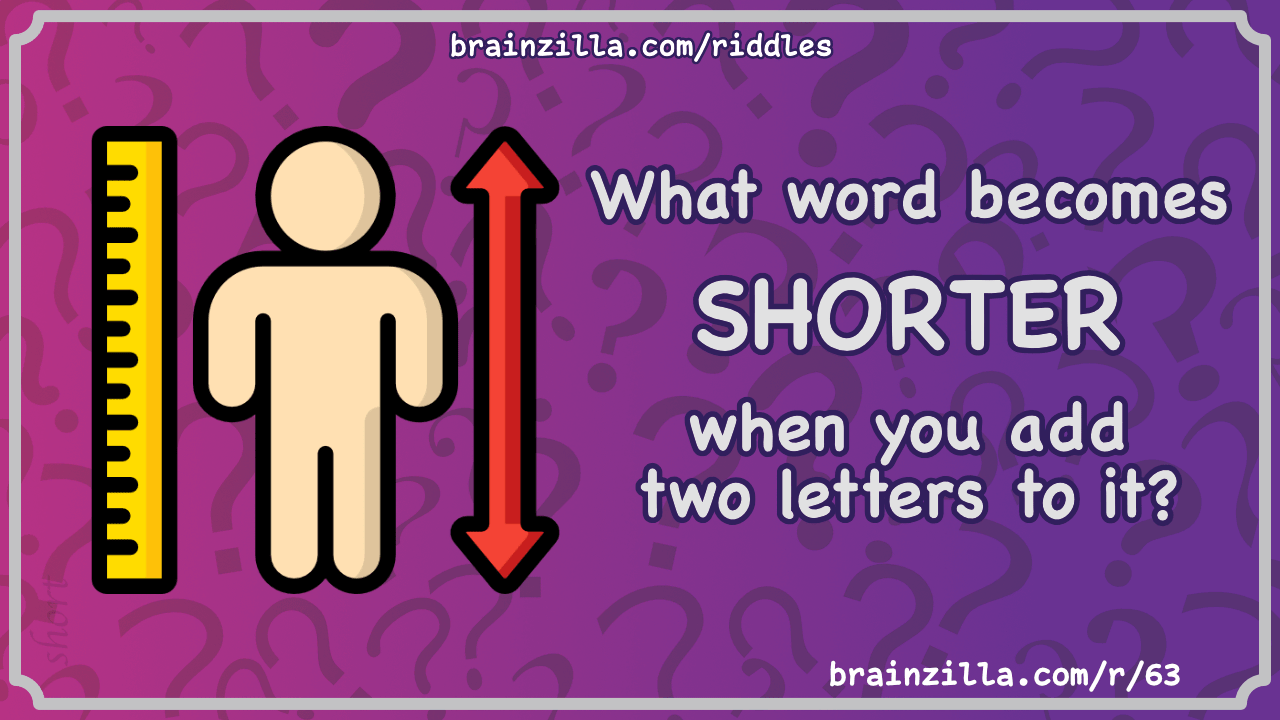 What word becomes shorter when you add two letters to it?