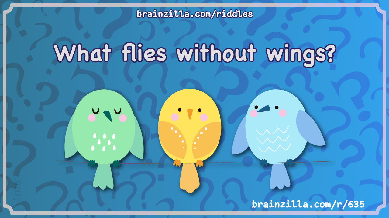 What flies without wings? - Riddle & Answer - Brainzilla