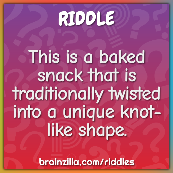 This is a baked snack that is traditionally twisted into a unique...