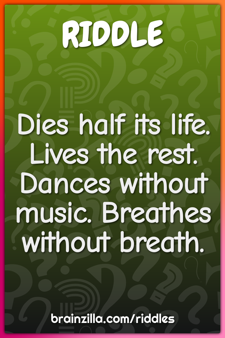 Dies half its life. Lives the rest.  Dances without music. Breathes...