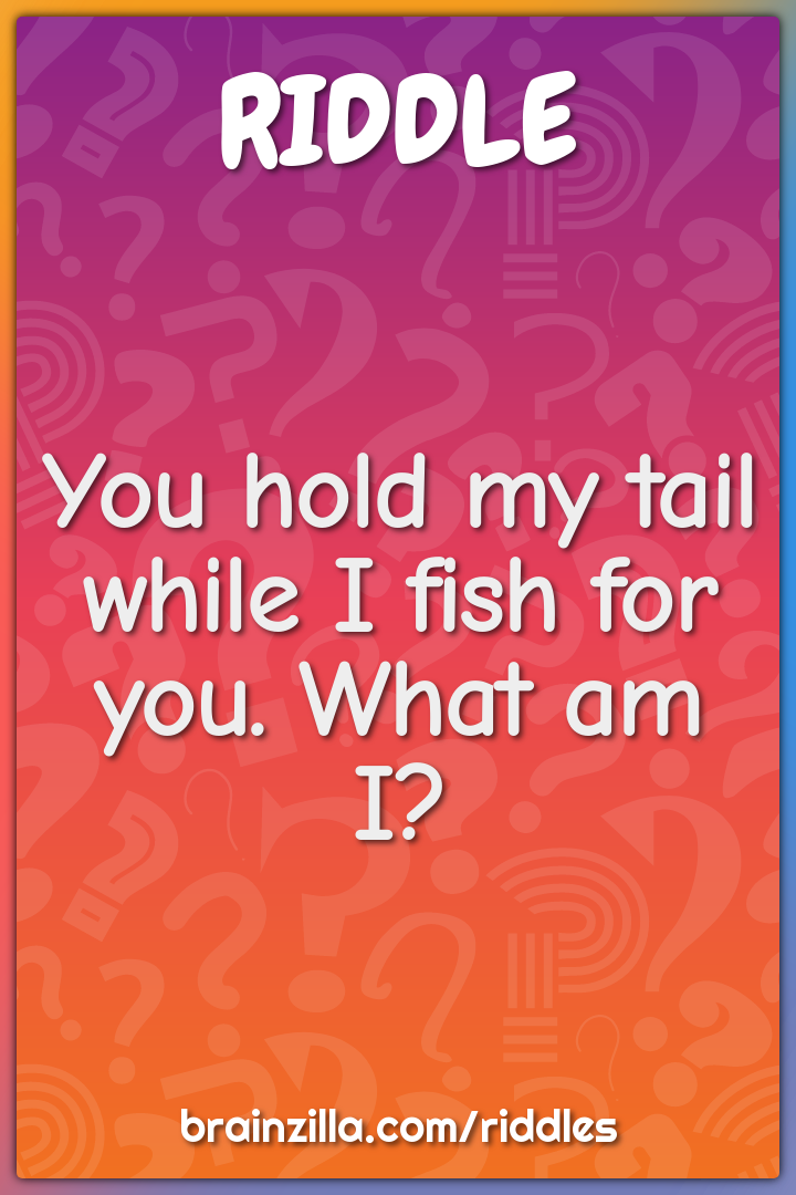 You hold my tail while I fish for you. What am I?
