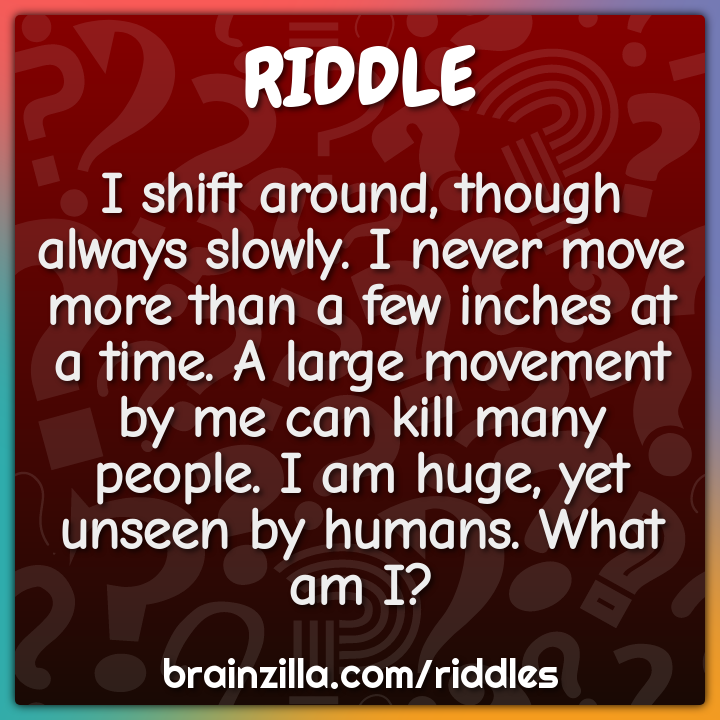 I shift around, though always slowly. I never move more than a few...