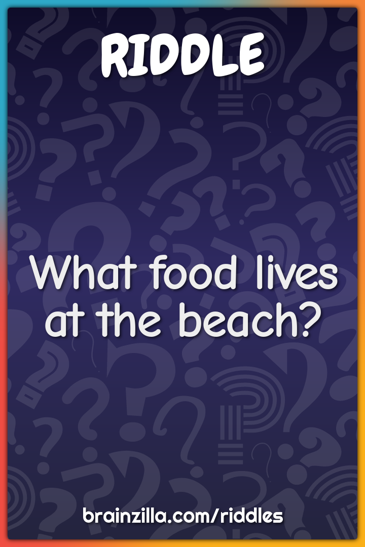 What food lives at the beach?