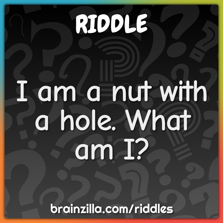 I am a nut with a hole. What am I?
