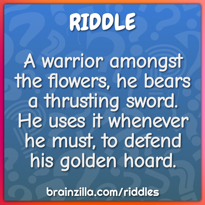 A warrior amongst the flowers, he bears a thrusting sword.  He uses it...