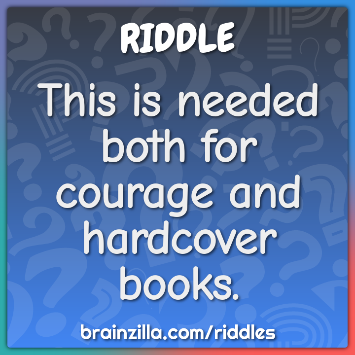 This is needed both for courage and hardcover books.