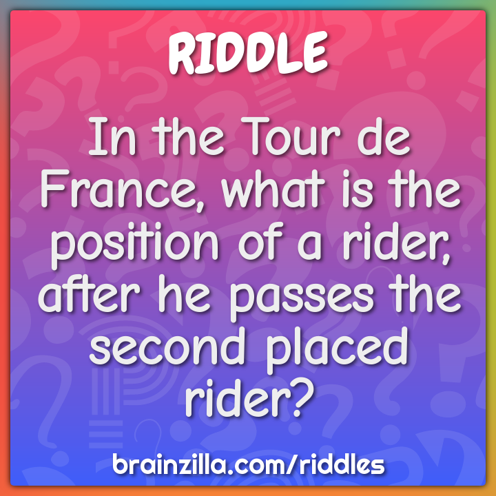 In the Tour de France, what is the position of a rider, after he...