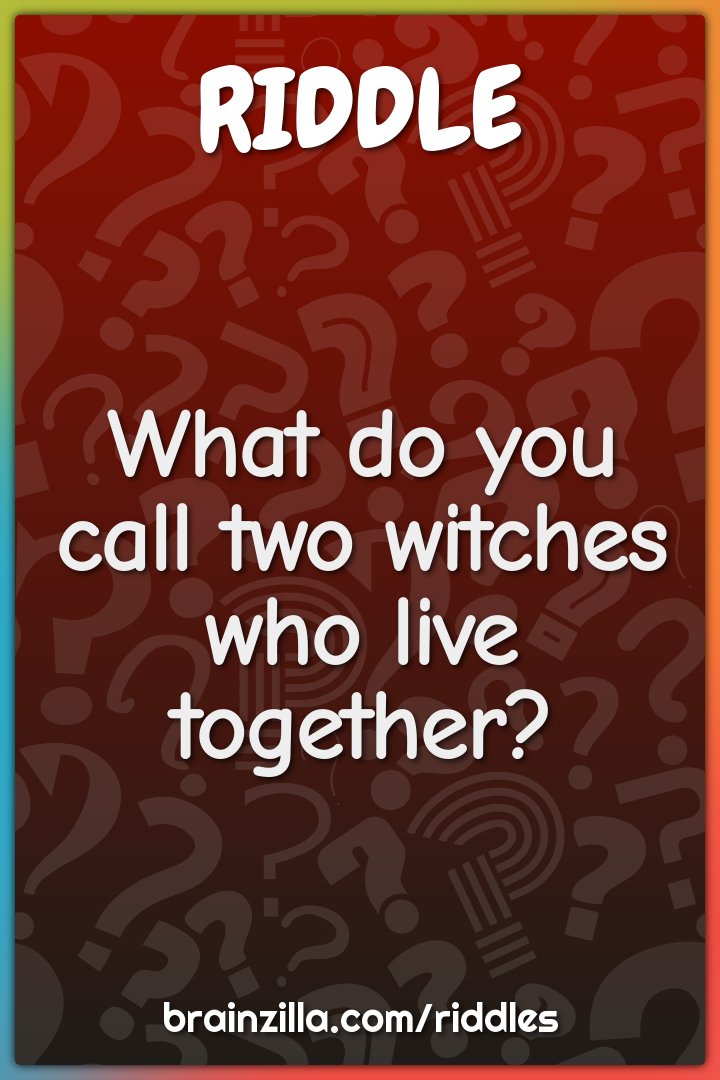 What do you call two witches who live together?