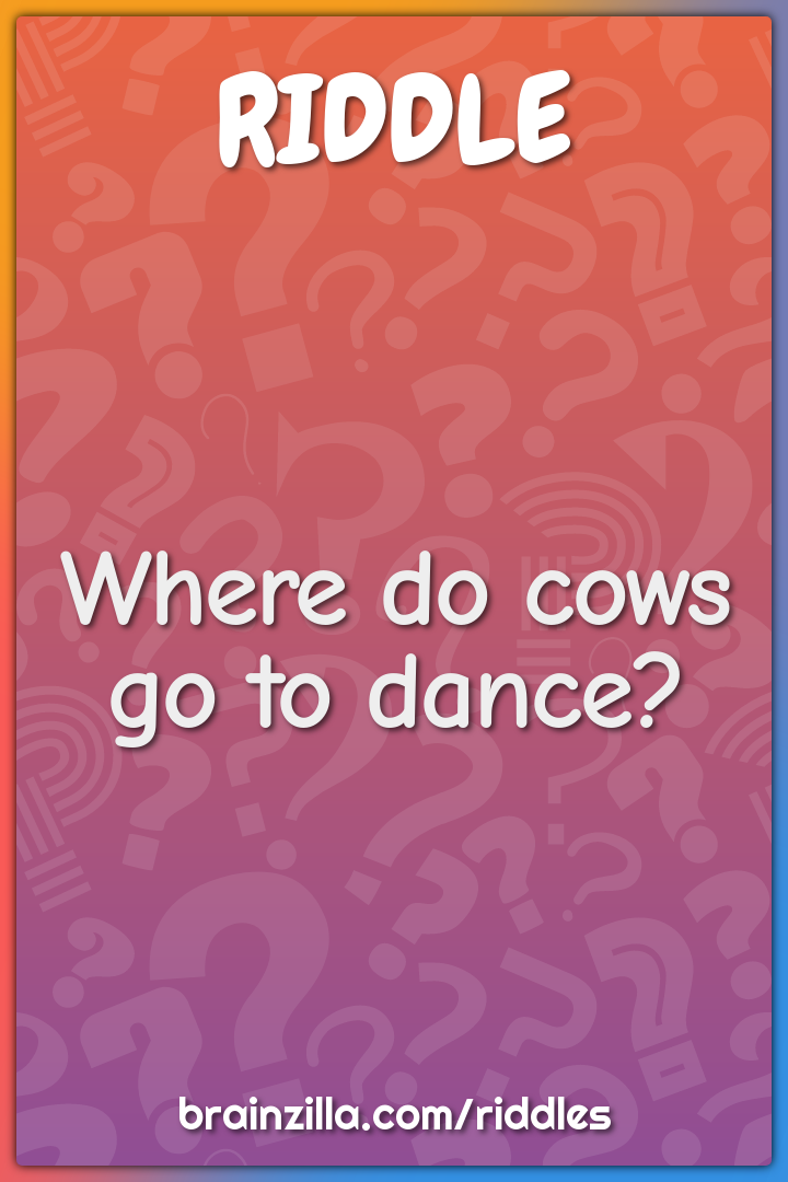 Where do cows go to dance?