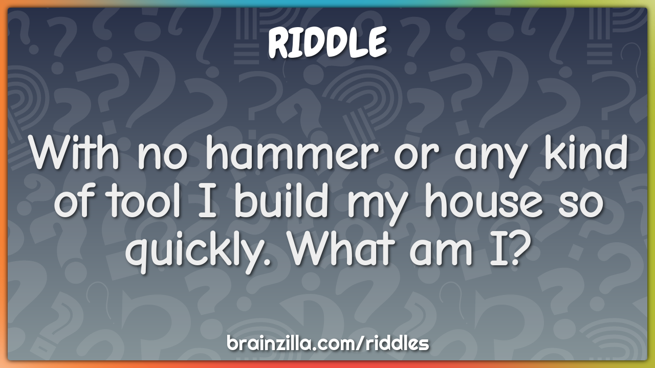 With no hammer or any kind of tool I build my house so quickly. What...