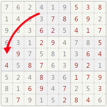 Sudoku solved grid.
